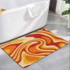 Abstract Marble Bath Mat for Tub,Non Slip Bathroom Floor Runner Rug Quick Dry & Absorbent Diatomaceous Earth Kitchen Room Shower Sink Washable Doormat,Psychedelic Illustration Modern Art 20"x32" view 1