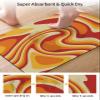 Abstract Marble Bath Mat for Tub,Non Slip Bathroom Floor Runner Rug Quick Dry & Absorbent Diatomaceous Earth Kitchen Room Shower Sink Washable Doormat,Psychedelic Illustration Modern Art 20"x32" view 3