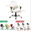 Beige White Striped Office Chair Cover Stretchable Computer Chair Seat Cover Backrest Slipcovers, Modern Abstract Art Aesthetics Stretchable Rotating Desk Chair Seat Cushion Split Protectors view 4