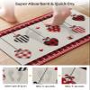 Valentine's Day Bath Mat for Tub,Non Slip Bathroom Floor Runner Rug Quick Dry & Absorbent Diatomaceous Earth Kitchen Room Shower Sink Washable Doormat,Rustic Love Heart Boho Stripes Plaid Red 24"x36" view 3