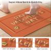 Happy Valentine's Day Bath Mat for Tub,Non Slip Bathroom Floor Runner Rug Quick Dry & Absorbent Diatomaceous Earth Kitchen Room Shower Sink Washable Doormat,Saint Orange Gold Love Holiday 20"x32" view 3