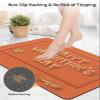 Happy Valentine's Day Bath Mat for Tub,Non Slip Bathroom Floor Runner Rug Quick Dry & Absorbent Diatomaceous Earth Kitchen Room Shower Sink Washable Doormat,Saint Orange Gold Love Holiday 20"x32" view 4