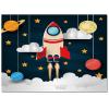 Cartoon Rocket Lift Off Area Rug, Cute Space Exploration Non Slip Easy Care Throw Kids Rugs, Breathable Durable Carpet for Indoor Bedroom Living Room Office Decor Rug - 3 ft x 4 ft view 4
