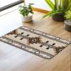Boho Western Bath Mat for Tub,Non Slip Bathroom Floor Runner Rug Quick Dry & Absorbent Diatomaceous Earth Kitchen Room Shower Sink Washable Doormat,Southwest Native American Indian Geometric 16"x24" view 2