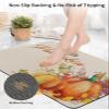 Hello Pumpkins Bath Mat for Tub,Non Slip Bathroom Floor Runner Rug Quick Dry & Absorbent Diatomaceous Earth Kitchen Room Shower Sink Washable Doormat,Country Rustic Fall Autumn Leaves Wheat 20"x32" view 4