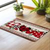 Boho Valentine's Bath Mat for Tub,Non Slip Bathroom Floor Runner Rug Quick Dry & Absorbent Diatomaceous Earth Kitchen Room Shower Sink Washable Doormat,Saint Love Heart Buffalo Plaid Rose 16"x24" view 2