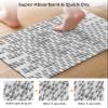 Geometric Letters Bath Mat for Tub,Non Slip Bathroom Floor Runner Rug Quick Dry & Absorbent Diatomaceous Earth Kitchen Shower Sink Washable Doormat,Grey White Abstract Minimalistic Modern Art 16"x24" view 3