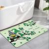 St. Patrick's Day Bath Mat for Tub,Non Slip Bathroom Floor Runner Rug Quick Dry & Absorbent Diatomaceous Earth Shower Sink Kitchen Living Room Washable Doormat,Shamrock Gnomes Clover Coin 18"x30" view 1
