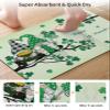 St. Patrick's Day Bath Mat for Tub,Non Slip Bathroom Floor Runner Rug Quick Dry & Absorbent Diatomaceous Earth Shower Sink Kitchen Living Room Washable Doormat,Shamrock Gnomes Clover Coin 18"x30" view 3