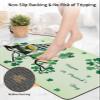 St. Patrick's Day Bath Mat for Tub,Non Slip Bathroom Floor Runner Rug Quick Dry & Absorbent Diatomaceous Earth Shower Sink Kitchen Living Room Washable Doormat,Shamrock Gnomes Clover Coin 18"x30" view 4