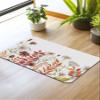 Fall Leaf Bath Mat for Tub,Non Slip Bathroom Floor Runner Rug Quick Dry & Absorbent Diatomaceous Earth Kitchen Shower Sink Washable Doormat,Thanksgiving Autumn Eucalyptus Leaves Daisy Flower 18"x30" view 2