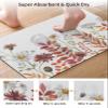Fall Leaf Bath Mat for Tub,Non Slip Bathroom Floor Runner Rug Quick Dry & Absorbent Diatomaceous Earth Kitchen Shower Sink Washable Doormat,Thanksgiving Autumn Eucalyptus Leaves Daisy Flower 18"x30" view 3