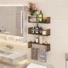 Fixwal Nursery Book Shelves, 16.5 Inch Floating Bookshelves for Wall Set of 3, Baby Nursery Decor, Solid Wood Wall Mounted Shelves for Books, Toys and Decor Storage (Brown) view 4