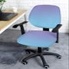 Double Love Modern Abstract Gradient Art 2 Pieces Computer Office Chair Covers Set, Stretchable Desk Rotating Chair Seat Cushion Slipcover Back Covers, Decorative Protectors Cover Ombre Blue Purple view 3