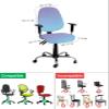 Double Love Modern Abstract Gradient Art 2 Pieces Computer Office Chair Covers Set, Stretchable Desk Rotating Chair Seat Cushion Slipcover Back Covers, Decorative Protectors Cover Ombre Blue Purple view 4
