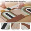 Abstract Modern Bath Mat for Tub,Non Slip Bathroom Floor Runner Rug Quick Dry & Absorbent Diatomaceous Earth Kitchen Room Shower Sink Washable Doormat,Farmhouse Brown Geometric Middle Century 20"x32" view 3