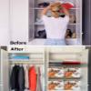 Fall Thanksgiving Large Storage Baskets Bins Maple Leaf Orange Gray Pumpkin Retro Wooden Collapsible Storage Box Laundry Organizer for Closet Shelf Nursery Kids Bedroom 15x11x9.5 2 Pack view 3