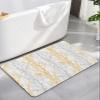 Forest Orange Branch Bath Mat for Tub,Non Slip Bathroom Floor Runner Rug Quick Dry & Absorbent Diatomaceous Earth Kitchen Room Shower Sink Washable Doormat,Grey Country Rustic Aesthetics 24"x36" view 1