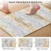 Forest Orange Branch Bath Mat for Tub,Non Slip Bathroom Floor Runner Rug Quick Dry & Absorbent Diatomaceous Earth Kitchen Room Shower Sink Washable Doormat,Grey Country Rustic Aesthetics 24"x36" view 3