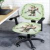 Double Love Green Gnomes 2 Pieces Computer Office Chair Covers Set, Stretchable Desk Rotating Chair Seat Cushion Slipcover Back Covers, Decorative Protectors Cover Christmas Forest Pine Tree Leaves view 3