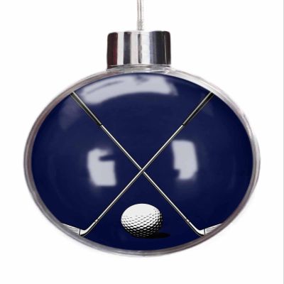 Golf Club Christmas Ornaments Balls, Golf Sport Navy Blue Modern Abstract Art Removable Top Hanging Ornaments Ball, DIY Round Balls for Christmas Trees Wedding Party Decorations