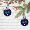 Golf Club Christmas Ornaments Balls, Golf Sport Navy Blue Modern Abstract Art Removable Top Hanging Ornaments Ball, DIY Round Balls for Christmas Trees Wedding Party Decorations view 4