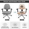 Autumn Turkey 2 Pieces Computer Office Chair Covers Set, Stretchable Desk Rotating Chair Seat Cushion Slipcover Back Covers, Decorative Protectors Cover Maple Leaves Seasonal Harvest Pumpkins view 2