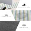 Abstract Stripes Bath Mat for Tub,Non Slip Bathroom Floor Runner Rug Quick Dry & Absorbent Diatomaceous Earth Shower Sink Kitchen Living Room Washable Doormat,Blue White Modern Geometric Art 20"x32" view 2