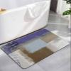 Elegant Purple Bath Mat for Tub,Non Slip Bathroom Floor Runner Rug Quick Dry & Absorbent Diatomaceous Earth Kitchen Room Shower Sink Washable Doormat,Retro Brown Beige Modern Oil Painting 24"x36" view 1