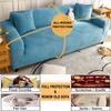 Aedlcal Sofa Slipcover, Jacquard High Stretch Sofa Covers with Pillow Cover Pets Kids Friendly Non Slip Couch Covers with Elastic Bands for Living Room (5 Seater, Light Blue) view 3