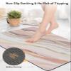 Geometric Marble Bath Mat for Tub,Non Slip Bathroom Floor Runner Rug Quick Dry & Absorbent Diatomaceous Earth Kitchen Room Shower Sink Washable Doormat,Abstract Minimalist Ombre Pink Marbling 20"x32" view 4