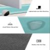 Aqua Geometric Bath Mat for Tub,Non Slip Bathroom Floor Runner Rug Quick Dry & Absorbent Diatomaceous Earth Kitchen Room Shower Sink Washable Doormat,Modern Abstract Farmhouse White Stripes 18"x30" view 2