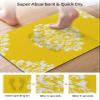 Yellow Floral Bath Mat for Tub,Non Slip Bathroom Floor Runner Rug Quick Dry & Absorbent Diatomaceous Earth Shower Sink Kitchen Living Room Washable Doormat,Luxurious Classical European Flower 20"x32" view 3