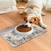 Elegant Teal Tulip Bath Mat for Tub,Non Slip Bathroom Floor Runner Rug Quick Dry & Absorbent Diatomaceous Earth Shower Sink Washable Doormat,Brown White Spring Flower Floral Aesthetic Leaves 24"x36" view 4
