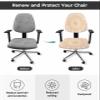Orange Mandala Pattern Office Chair Cover Stretchable Computer Chair Seat Cover Backrest Slipcovers, Boho Abstract Art Aesthetics Stretchable Rotating Desk Chair Seat Cushion Split Protectors view 2