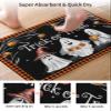 Halloween Bath Mat for Tub,Non Slip Bathroom Floor Runner Rug Quick Dry & Absorbent Diatomaceous Earth Kitchen Shower Sink Washable Doormat,Black Orange Ghost Plaid Checkered Skull Pumpkins 20"x32" view 3