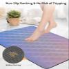 Gradient Purple Bath Mat for Tub,Non Slip Bathroom Floor Runner Rug Quick Dry & Absorbent Diatomaceous Earth Kitchen Shower Sink Washable Doormat,Retro Lxury Minimalist Abstract Aesthetics Art 16"x24" view 4