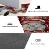 Christmas Winter Bath Mat for Tub,Non Slip Bathroom Floor Runner Rug Quick Dry & Absorbent Diatomaceous Earth Shower Sink Kitchen Living Room Washable Doormat,Snowflake Snowman Plaid Red 20"x32" view 2