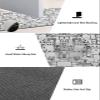 Black Gray Bath Mat for Tub,Non Slip Bathroom Floor Runner Rug Quick Dry & Absorbent Diatomaceous Earth Kitchen Room Shower Sink Washable Doormat,Retro City Castle Cartoon Modern Building 16"x24" view 2