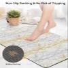 Golden Grey Bath Mat for Tub,Non Slip Bathroom Floor Runner Rug Quick Dry & Absorbent Diatomaceous Earth Shower Sink Kitchen Living Room Washable Doormat,Fall Winter Forest Gradual Branch 16"x24" view 4