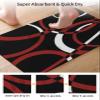 Red Geometric Bath Mat for Tub,Non Slip Bathroom Floor Runner Rug Quick Dry & Absorbent Diatomaceous Earth Shower Sink Kitchen Living Room Washable Doormat,Black White Modern Abstract Circle 24"x36" view 3