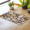 Marble Pebble Stone Bath Mat for Tub,Non Slip Bathroom Floor Runner Rug Quick Dry & Absorbent Diatomaceous Earth Kitchen Room Shower Sink Washable Doormat,Abstract Brown Granite Agate Tiles 18"x30" view 2