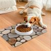 Marble Pebble Stone Bath Mat for Tub,Non Slip Bathroom Floor Runner Rug Quick Dry & Absorbent Diatomaceous Earth Kitchen Room Shower Sink Washable Doormat,Abstract Brown Granite Agate Tiles 18"x30" view 4