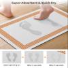 Minimalist Orange Bath Mat for Tub,Non Slip Bathroom Floor Runner Rug Quick Dry & Absorbent Diatomaceous Earth Kitchen Shower Sink Washable Doormat,White Traditional Greece European Greek Art 20"x32" view 3
