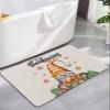 Thanksgiving Turkey Day Bath Mat for Tub,Non Slip Bathroom Floor Runner Rug Quick Dry & Absorbent Diatomaceous Earth Kitchen Shower Sink Washable Doormat,Fall Gnomes Harvest Acorn Sunflower 18"x30" view 1