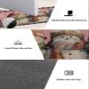 Christmas Blush Pink Bath Mat for Tub,Non Slip Bathroom Floor Runner Rug Quick Dry & Absorbent Diatomaceous Earth Shower Sink Kitchen Living Room Washable Doormat,Snowflake Snowman Lattice 24"x36" view 2