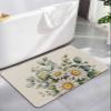 Daisy Eucalyptus Bath Mat for Tub,Non Slip Bathroom Floor Runner Rug Quick Dry & Absorbent Diatomaceous Earth Kitchen Room Shower Sink Washable Doormat,Green Leaves Botanical Plant Floral 24"x36" view 1