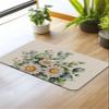 Daisy Eucalyptus Bath Mat for Tub,Non Slip Bathroom Floor Runner Rug Quick Dry & Absorbent Diatomaceous Earth Kitchen Room Shower Sink Washable Doormat,Green Leaves Botanical Plant Floral 24"x36" view 2