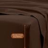6-PC Giza Sheet Set - 1000-Thread-Count 100% Giza Egyptian Cotton - 1 Fitted, 1 Flat, 4 Pillowcases Soft Long Staple Cotton 1000TC, Fit Upto 15" Deep Pockets - Twin-XL, Chocolate view 4