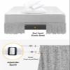 Black and White Bed Skirt King Size 16 Inch Drop, Modern Lines Abstract Art Aesthetics Adjustable Elastic Wrap Around Bed Skirts Pleated Bed Ruffles Bedskirt for Bedroom Hotel view 4